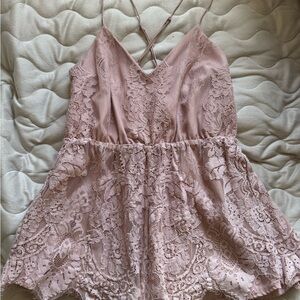 Lace Pink Romper